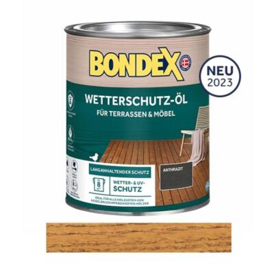 BONDEX Wetterschutz-Öl Teak 2,5 L - für Terrasse und Gartenmöbel