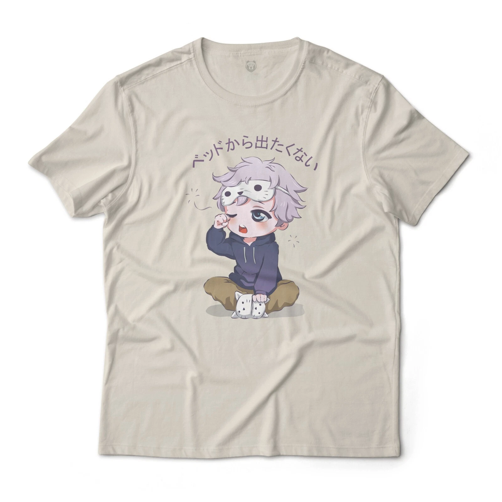 Cute Chibi Sleepy Anime Boy Art Graphic T-Shirt Lightweight Tee Unisex