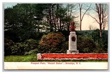 Mozart Statue Prospect Park Brooklyn New York NY UDB Postcard Y21