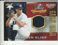 Branden Kline 2013 Panini Collegiate National Team Game Gear #6