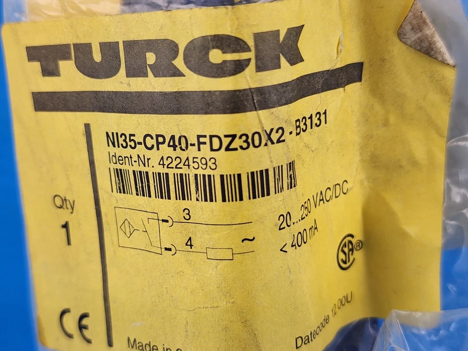 SEALED Turck NI35-CP40-FDZ30X2-B3131 CombiProx MultiProx Switch Sensor 4224593 - Image 2 of 4