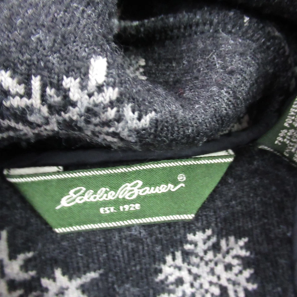 Eddie Bauer Jacket Womens Small Petite Long Sleeve Black Fleece Pockets - Image 3 of 4