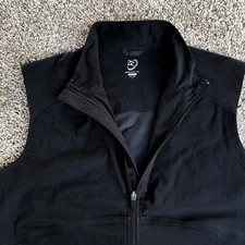 Zero Restriction Tour Series Full Zip Vest Mens Size Large All Black Poly Shell