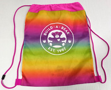 Build a Bear Backpack Rainbow Drawstring Cinch Bag BABW Teddy Accessory