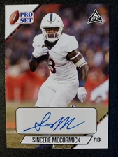 2022 Pro Set ARC Auto Sincere McCormick RC # PS-SM1 Las Vegas Raiders