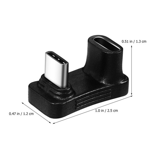 2 Pcs USB-C-180-Grad-Adapter USB-C-90-Grad-Adapter Rechtwinklig Verlängern - Bild 7 von 11