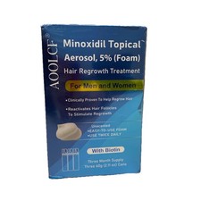 AOOLCF 5 Topical Minoxidil Foam 3-Month Supply