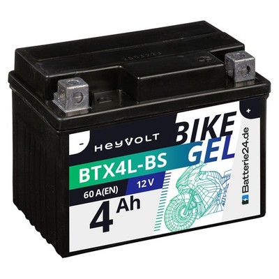 GEL Rollerbatterie 4Ah 12V BTX4L-BS CTX4L-BS 50314 YT4L-BS