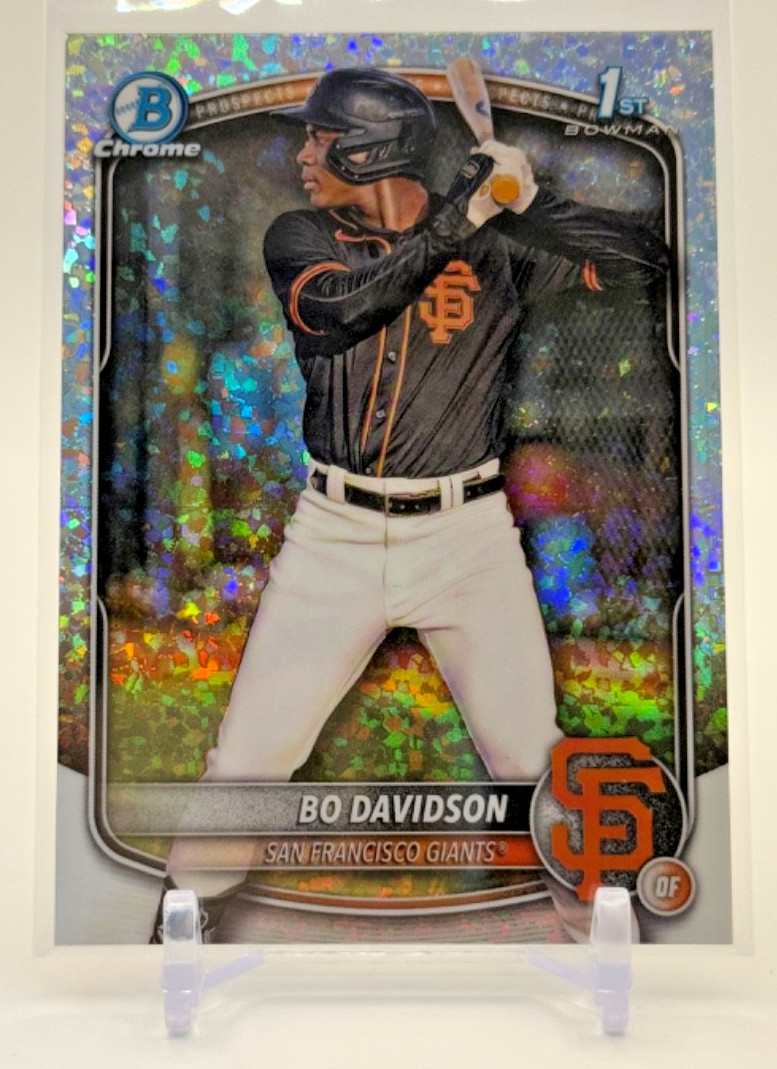 2025 Bowman 1st Chrome MINI DIAMOND REFRACTOR Bo Davidson Giants #BCP-206