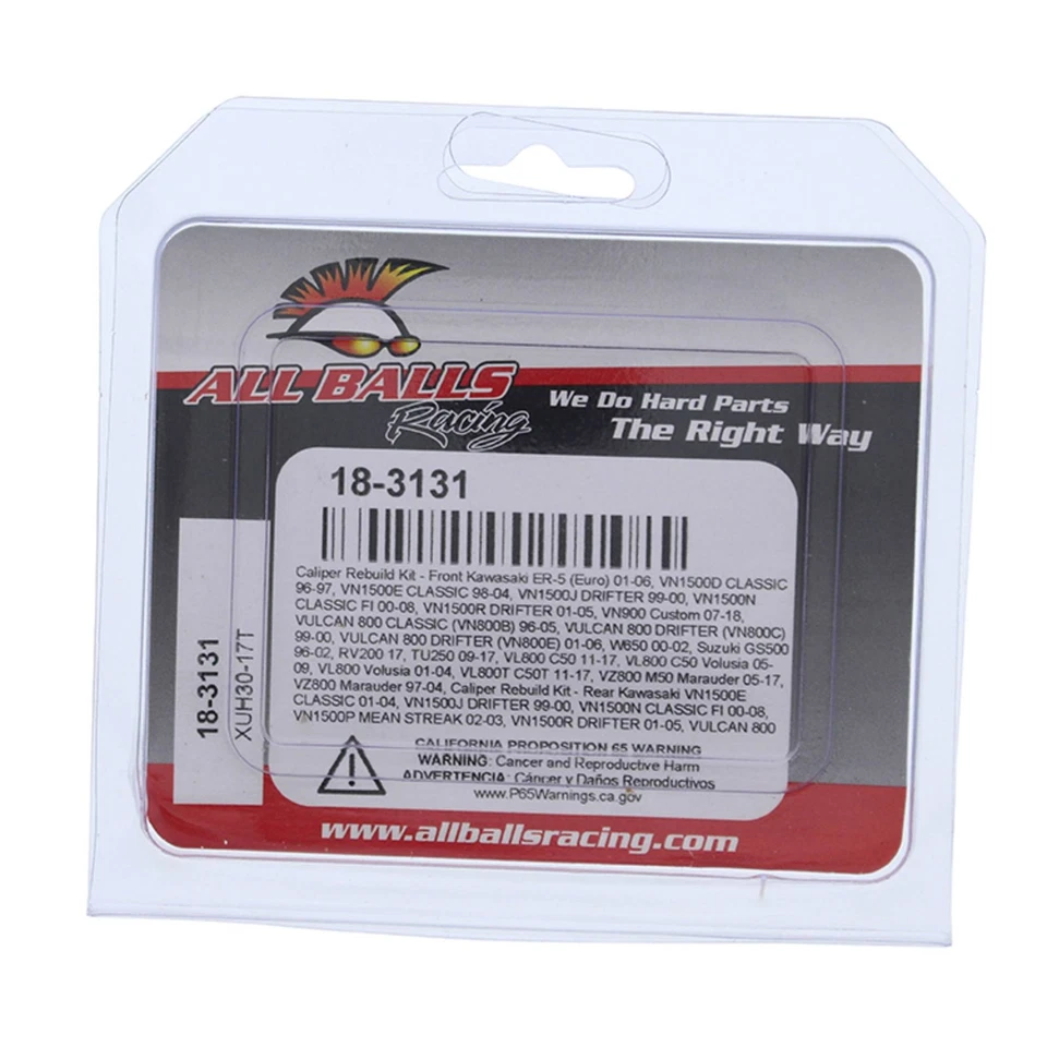 All Balls Front Caliper Rebuild Kit 18-3131 For Kawasaki VN 1500 D Classic Foto 4 de 4