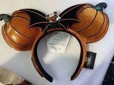 2026 DISNEY VACATION CLUB HALLOWEEN MINNIE EARS HEADBAND SHIMMER PUMPIN DVC