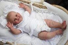 22 Zoll Reborn Baby Puppe Shaya Version süß Kleinkind Junge echt 3 Monate Größe lebensecht