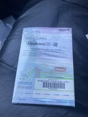 Getting Started Microsoft Windows 98 2nd Edition Manual & Product Key