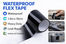 Super Strong Waterproof Flex Tape 1.5m x 10cm Rubber Seal Repair Leak Patch UK S