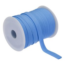 1/2 Inch Double Fold Bias Tape Polyester Continuous Bulk Tape Blue 55 Yards