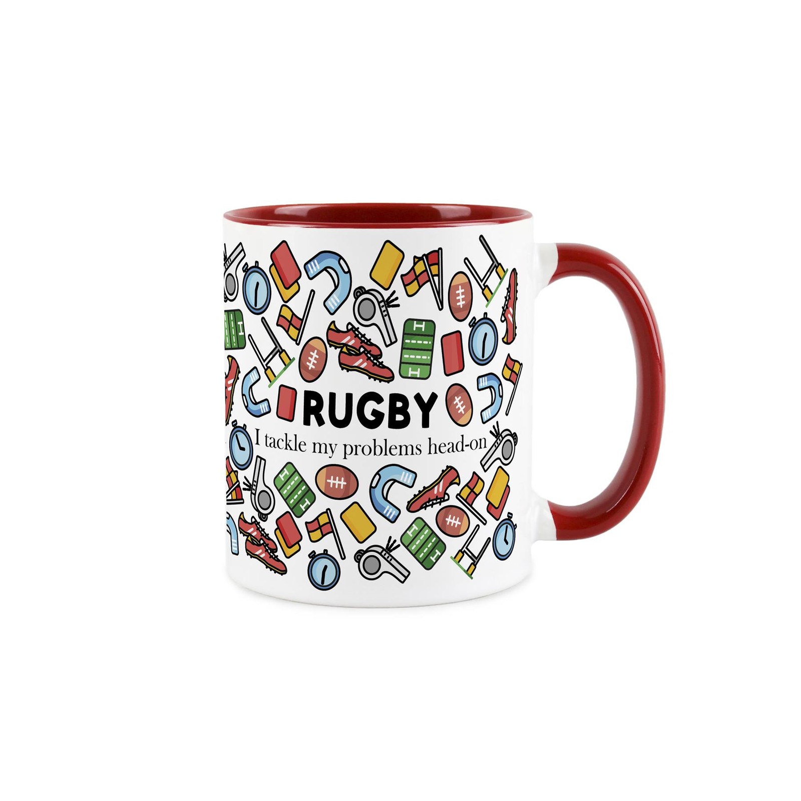 Rugby Novelty Joke Mug - Tea/Coffee Drinks White Ceramic Cup Gift for Rugby Fans
