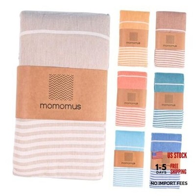 Extra Large Turkish Beach Towel Style   100% Cotton, Sand-Free Comfort | Beige