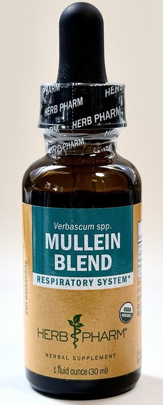 Herb Pharm Mullein Blend Respiratory Liquid Extract, Organic Gluten-Free 1 fl oz