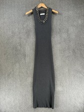 Stella McCartney Dress XS Grey Cotton Chain Sleeveless