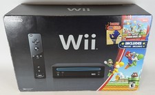 NINTENDO WII VIDEO GAME CONSOLE BOX NO SYSTEM BLACK MARIO BUNDLE