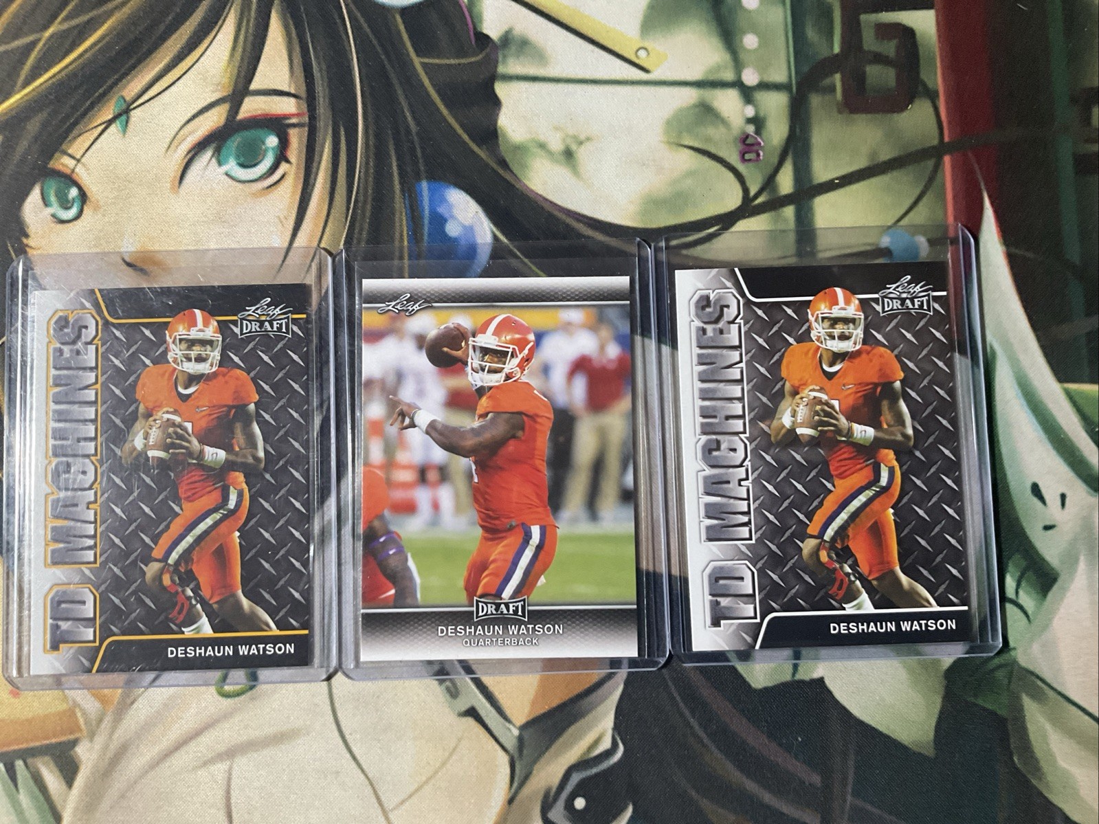 2017 DESHAUN WATSON 3 Ct.lot LEAF DRAFT FOOTBALL ROOKIE CARDS # 26