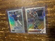 2021 Leaf Wilman Diaz Auto Bowman Chrome 1st Mojo Baseball Cards