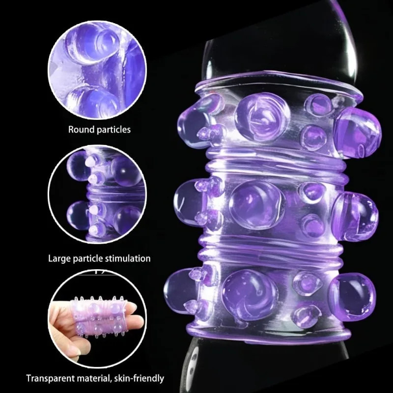 Silikon-Penisring-Kondom-wiederverwendbare-Penishülle-Verzögerung-Ejakulation