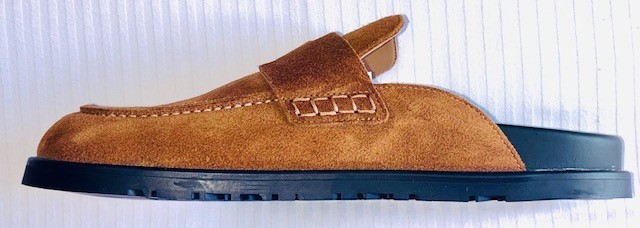 【HERMES】ミュール クロコ ブラウン Authentic Hermes Mens Go Mule Marron Teck Suede Calfskin