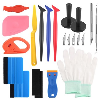 Car Vinyl Wrap Tool Kit,Portable Car Wrap Kit Includes Vinyl Wraps Magnets/Gl...
