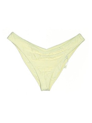NWT Frankies Bikinis Women Yellow Swimsuit Bottoms XL