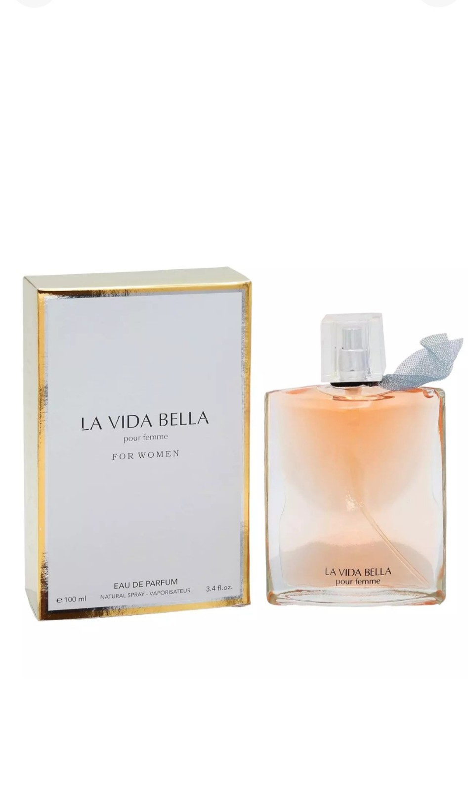 Pack Of 2 LA VIDA BELLA eau de Parfum for WOMEN Natural Spray 3.4 FL. OZ / 100ml
