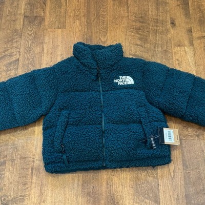 The North Face  High Pile Sherpa Nuptse Short Crop 600-Down Jacket NWT Green XS
