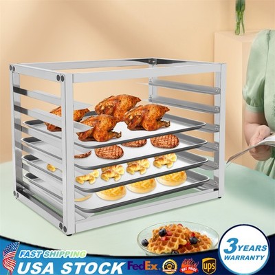6 tire End Load Half Height Bakery Bun Dough Baking Sheet Pan Rack Commercial