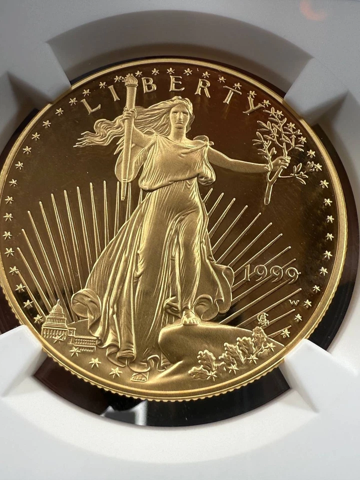 NobleSpirit GOLD 1999 W Eagle $50 NGC PF68 Ultra Cameo - Image 3 of 4