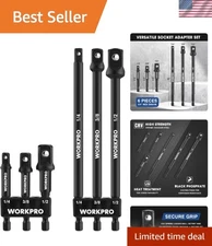 High-Strength 6-Piece Socket Adapter Set - Ideal for Drills & Impact Drivers