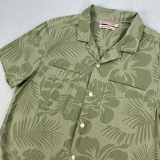 TSPTR Dry Goods Maui Shirt Mens XL Olive Green Aloha Floral Camp Portugal Cotton