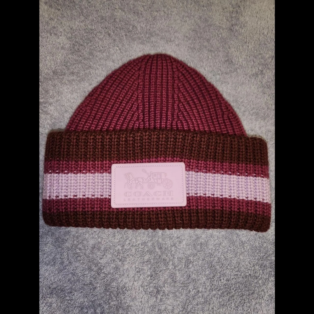 Coach Knit Hat - NWT - Red One Size W/Gift Box Coach Red One Size Hats for Women for sale | eBay main image 3