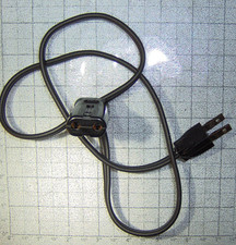 Vintage BELDEN 24" 2 Pin Power Cord 5A-250V 10A-125V Tested Good Clean BR-7127