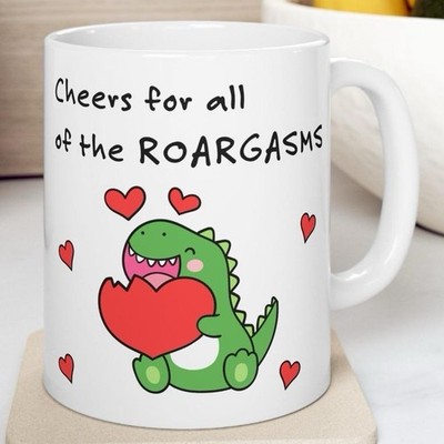 Lustiger Brüllbecher zum Valentinstag 11 Unzen Keramik Kaffeetasse Geschenk süß lustig