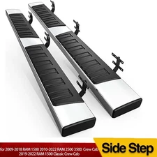 6" Running Boards for 2009-2018 Dodge Ram 1500 Crew Cab Nerf Bars Side Step
