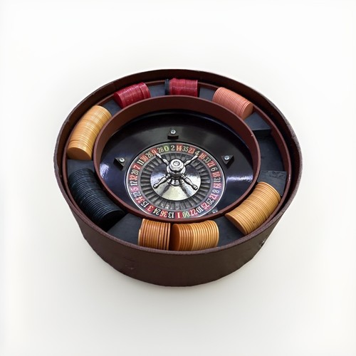 Vintage AP Games 8" Roulette Wheel Includes Original Box 1960s