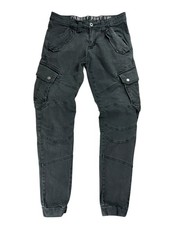 Alpha Industries Cargo Hose Herren Grau Slim Fit Combat Stretch Größe 29
