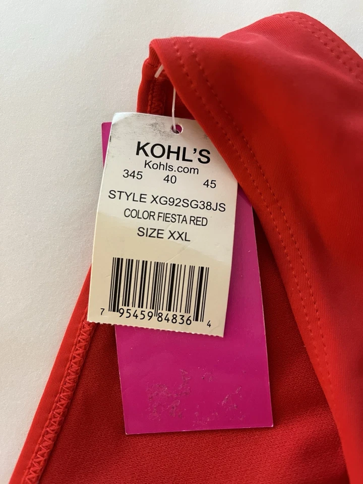 BREAKING WAVES Women's XXL Bikini BOTTOM ONLY Swimwear Fiesta Red NWT - Image 4 of 4