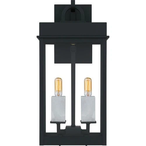 Matte Black  Outdoor Wall Lantern from the Carmen Collection - Picture 3 of 5