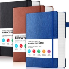 Journal Notebook 3 Pack 320 Pages A5 Lined 5.7 x 8.4 Set for Work Writing 5.7''