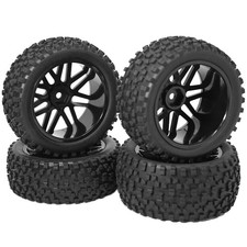 88mm Rc Off-road Buggy Rubber Tires 12mm Hex Wheel Rims 4-pack Black 88mm Rc Off-road Buggy Rubber Tires 12mm Hex Wheel Rims 4-pack Black