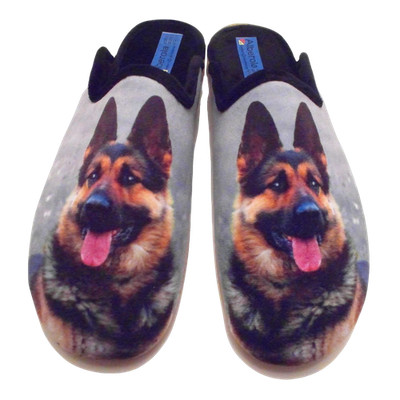 ALBEROLA (E) HAUSSCHUH / PANTOFFEL HERREN SCHÄFERHUND AC380C
