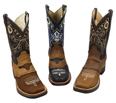 MEN'S RODEO COWBOY BOOTS GENUINE 