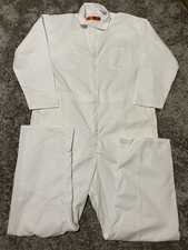 Red Kap unlined Coveralls Twill Mens 52 LN CT10WH4 long sleeve  White