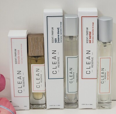 CLEAN RESERVE EAU DE PARFUM fl oz 0.34 oz SPRAY (PICK: Blonde, Rain, Sel Santal)